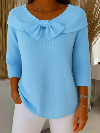 Kitty | Pull en tricot avec drapage en nœud