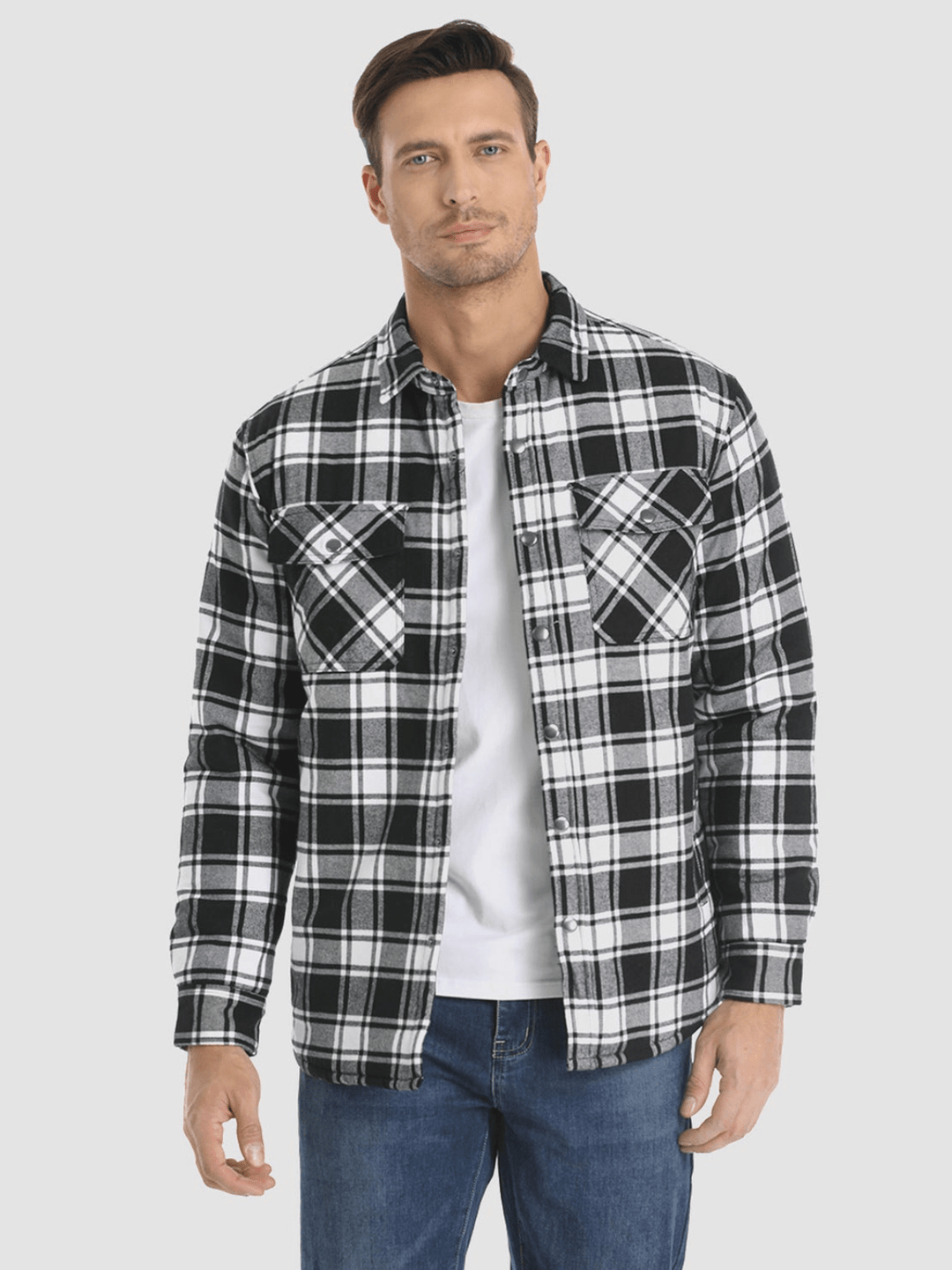Kristian | Chemise à manches longues à carreaux pour motard