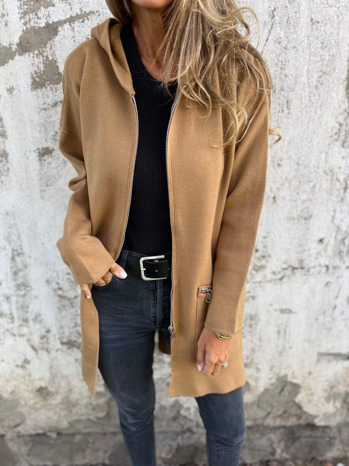 Lena | Cardigan à manches longues avec fermeture éclair