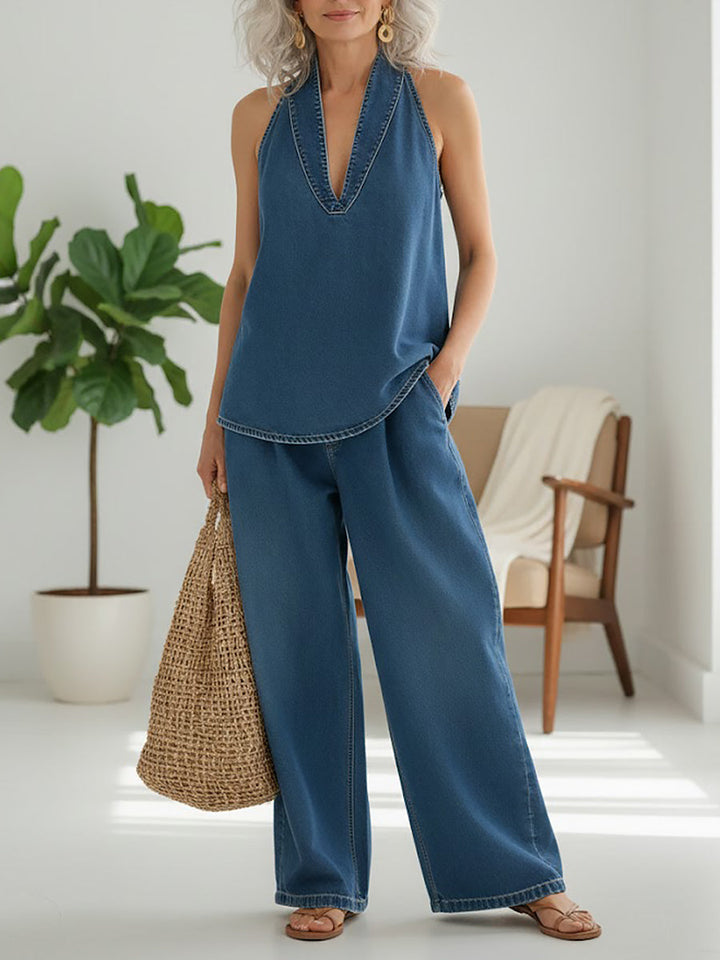 Ivy | Ensemble Gemellaire Denim Effet Vintage Lavé Doux