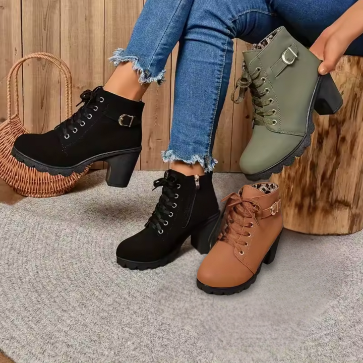 Lorena™| Bottines en cuir synthétique | Édition Premium