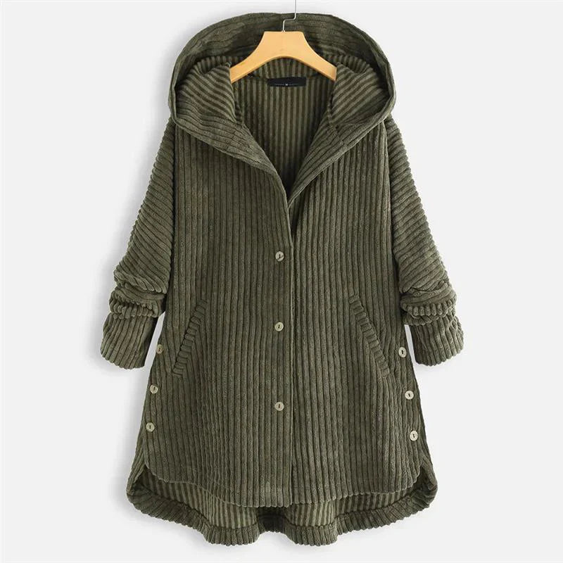 Avi | Manteau en velours côtelé avec capuche