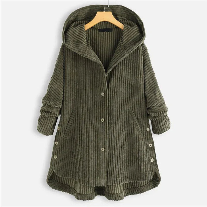 Avi | Manteau en velours côtelé avec capuche