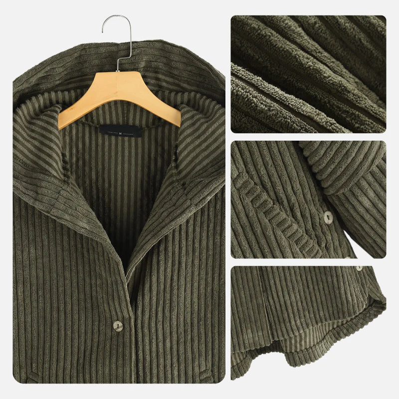 Avi | Manteau en velours côtelé avec capuche