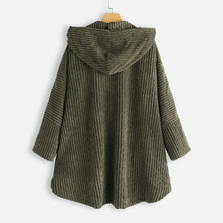 Avi | Manteau en velours côtelé avec capuche