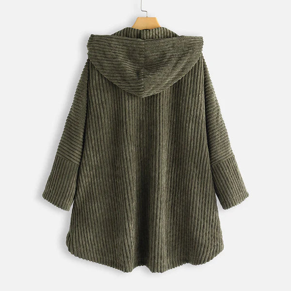 Avi | Manteau en velours côtelé avec capuche