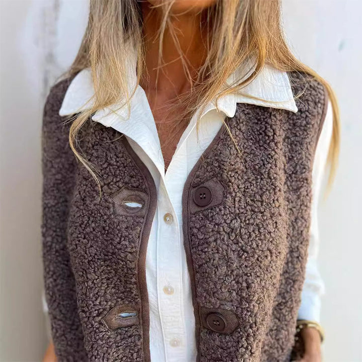 Julietta | Gilet sans manches avec boutons et en version chaude