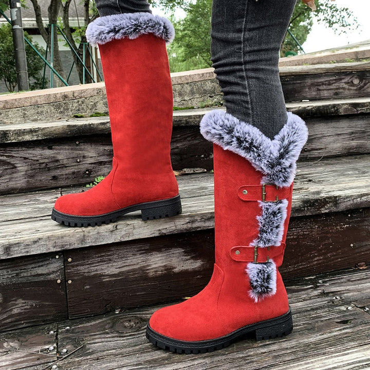 Mona | Bottes d'hiver en daim montantes