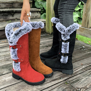 Mona | Bottes d'hiver en daim montantes