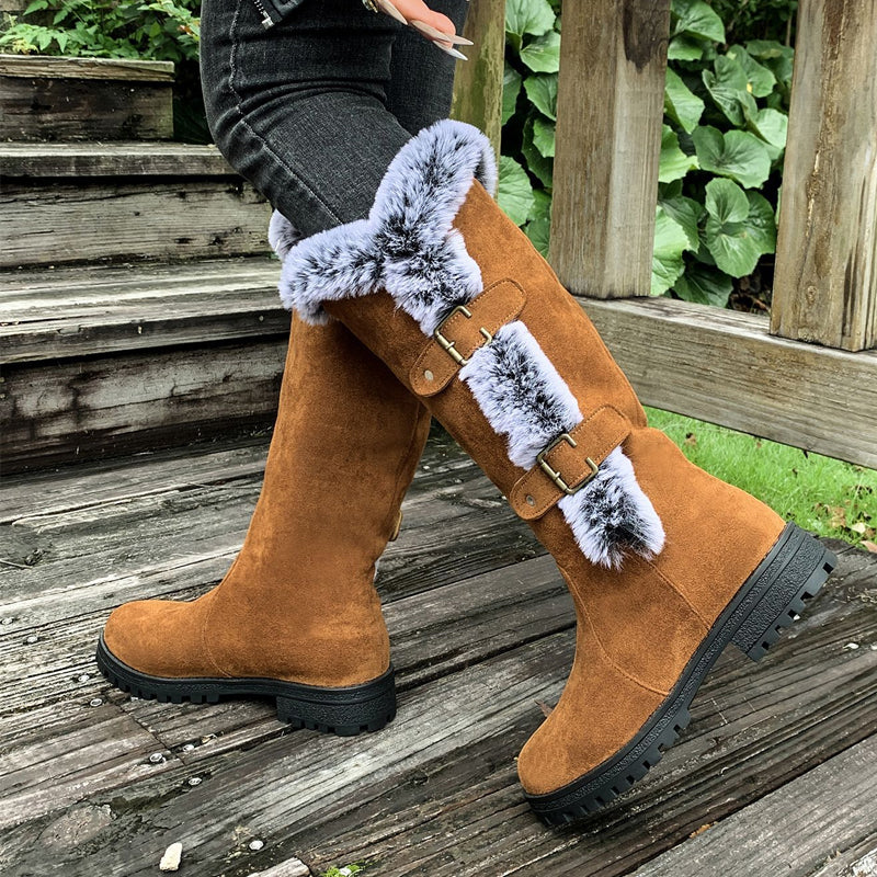 Mona | Bottes d'hiver en daim montantes