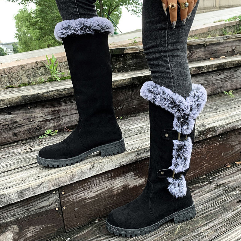 Mona | Bottes d'hiver en daim montantes