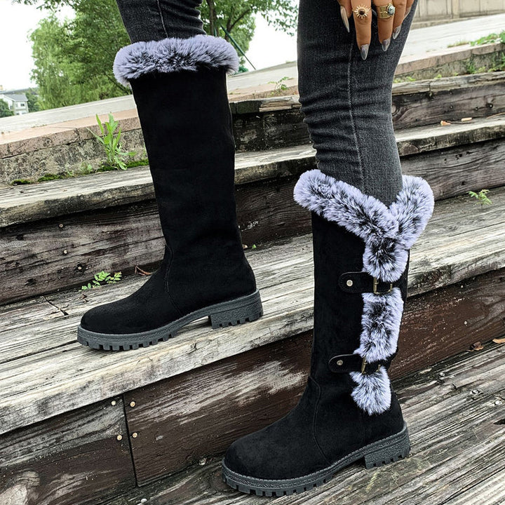 Mona | Bottes d'hiver en daim montantes