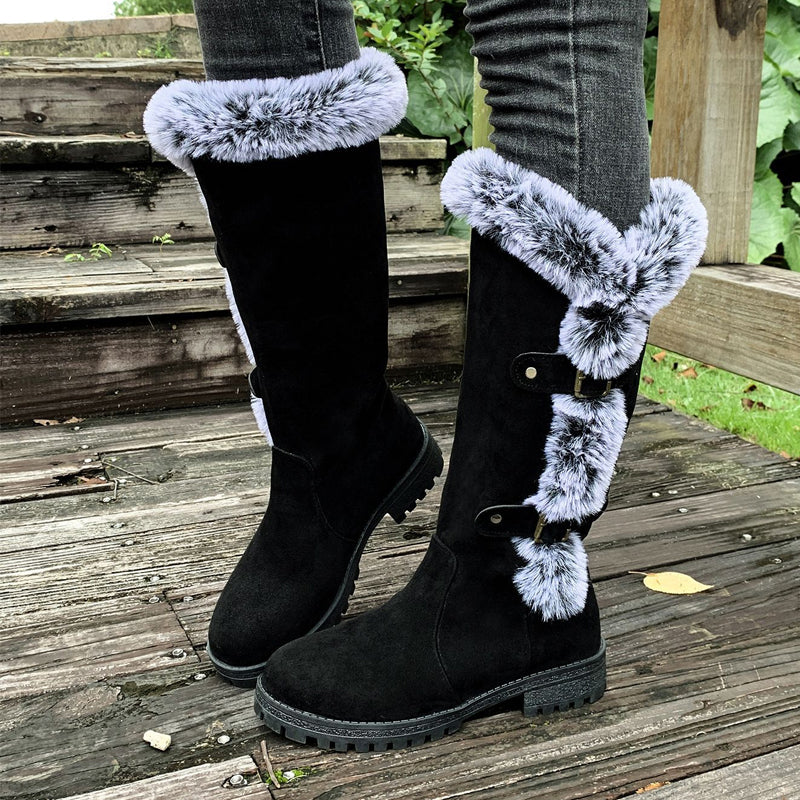 Mona | Bottes d'hiver en daim montantes
