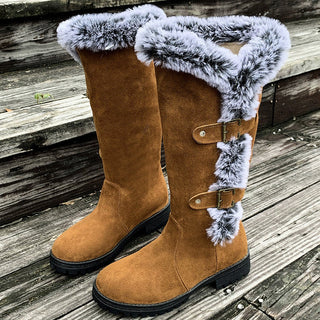 Mona | Bottes d'hiver en daim montantes