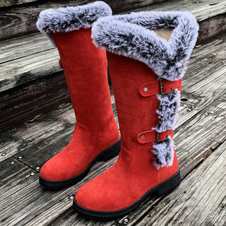 Mona | Bottes d'hiver en daim montantes