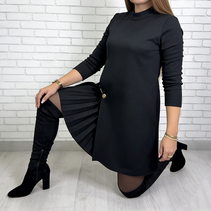 Calleya | Robe courte à manches longues avec plissé