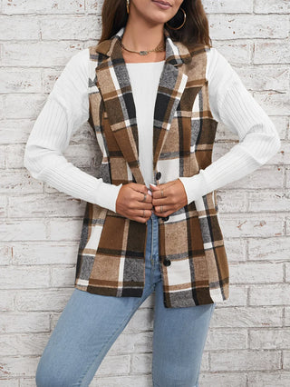 Kathrin | Blazer à Carreaux Sans Manches