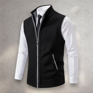 Edwin | Gilet en tricot avec col montant