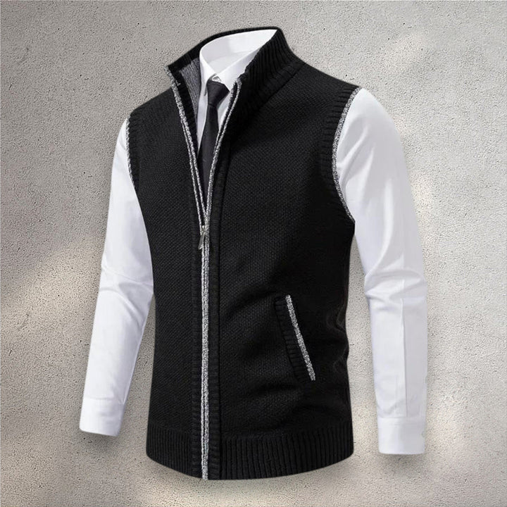 Edwin | Gilet en tricot avec col montant