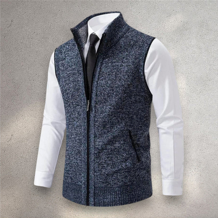 Edwin | Gilet en tricot avec col montant