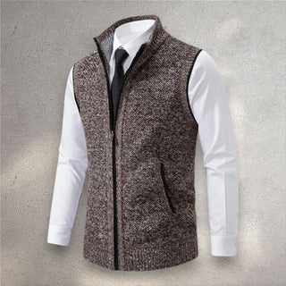 Edwin | Gilet en tricot avec col montant