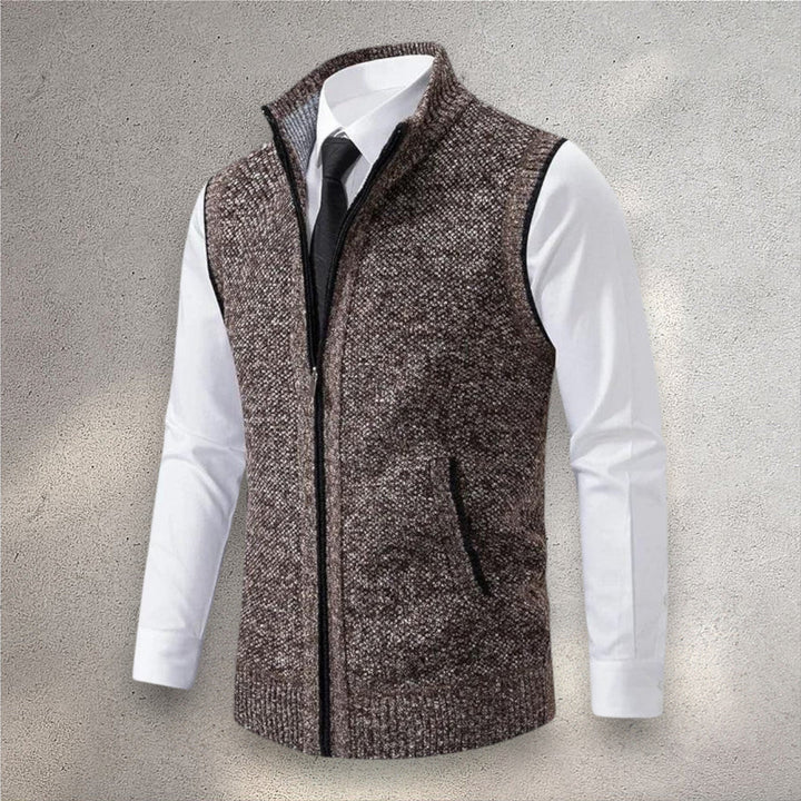 Edwin | Gilet en tricot avec col montant