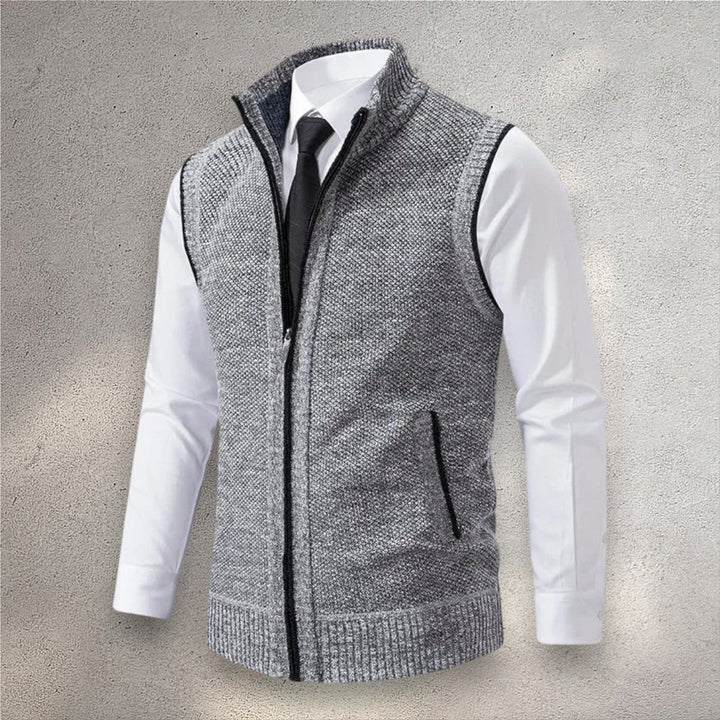 Edwin | Gilet en tricot avec col montant
