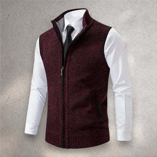 Edwin | Gilet en tricot avec col montant